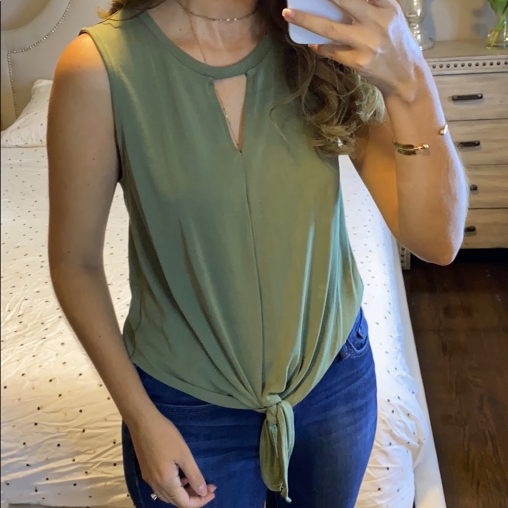LOFT Tie front Top